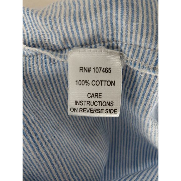100% Cotton Collared Shirt Popover V-Neck Size XL - Picture 9 of 10